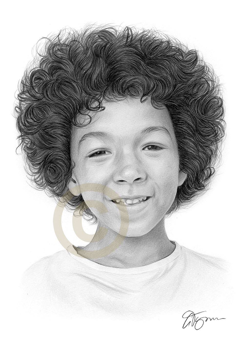 Pencil portrait commission of Ben by artist Gary Tymon