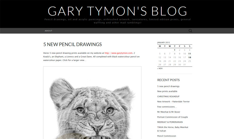 Wordpress Blog of latest news for Gary Tymon
